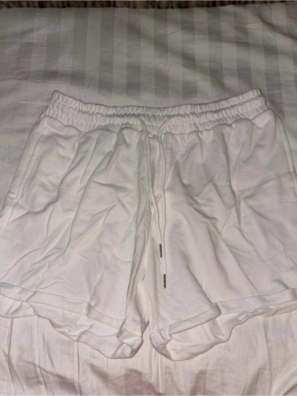 Womens White Athletic Shorts - Classic Comfort